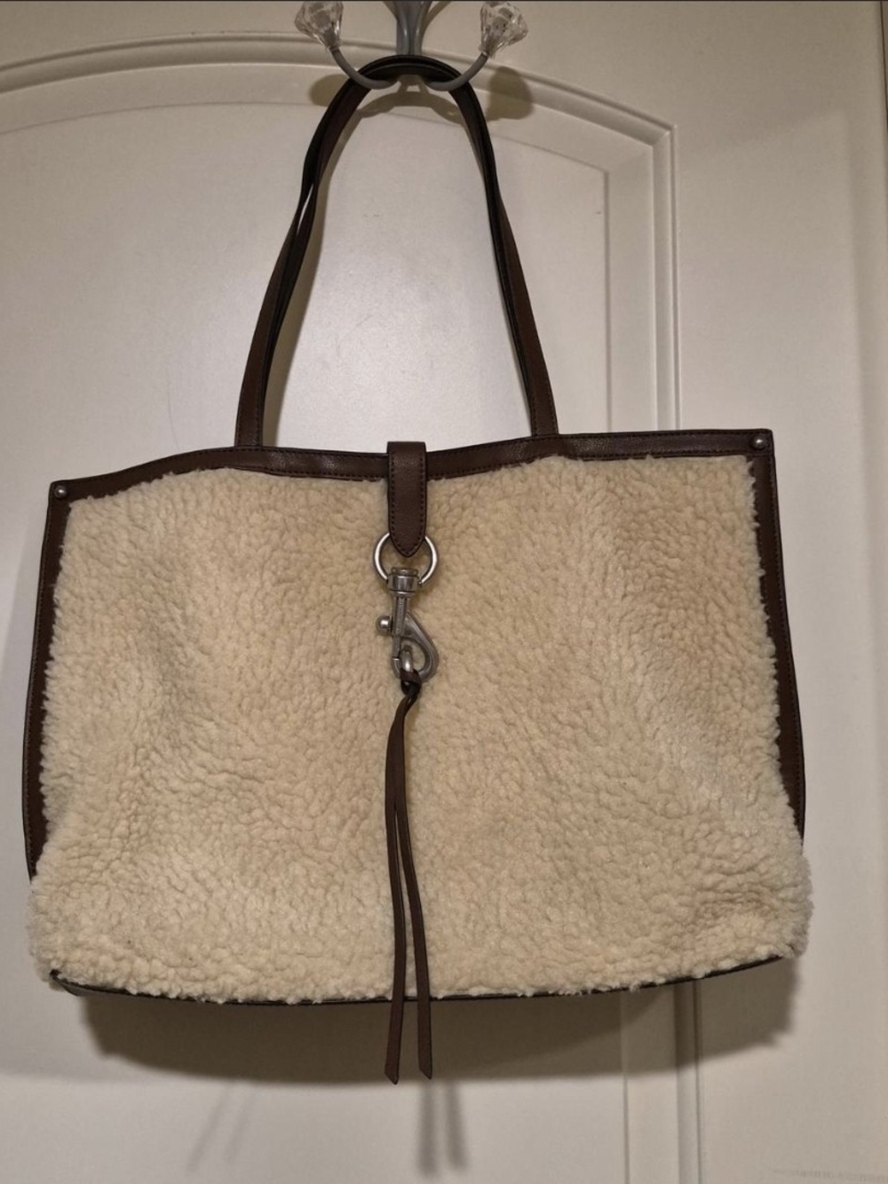 NWOT Rebecca Minkoff Megan Faux Shearling Tote